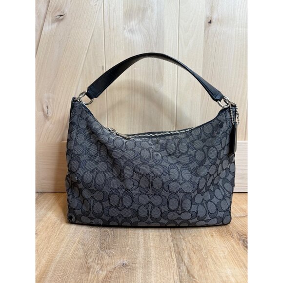 Coach East West Celeste Convertible Hobo Signature Bag Black Smoke - Picture 6 of 10